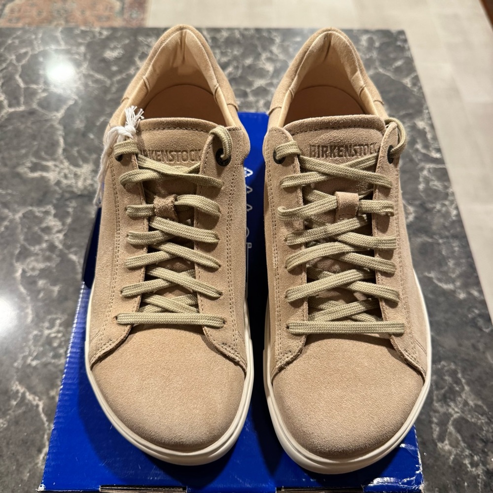 NEW Women's Birkenstock Bend Low Suede Leather (Sandcastle/White) - Picture 7 of 16